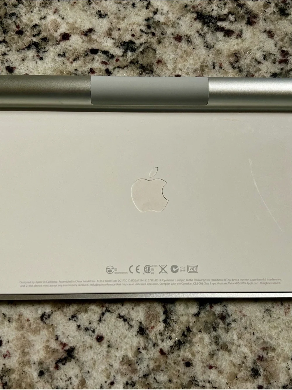 Apple Silver and White Wireless Keyboard - Compact Aluminum Layout